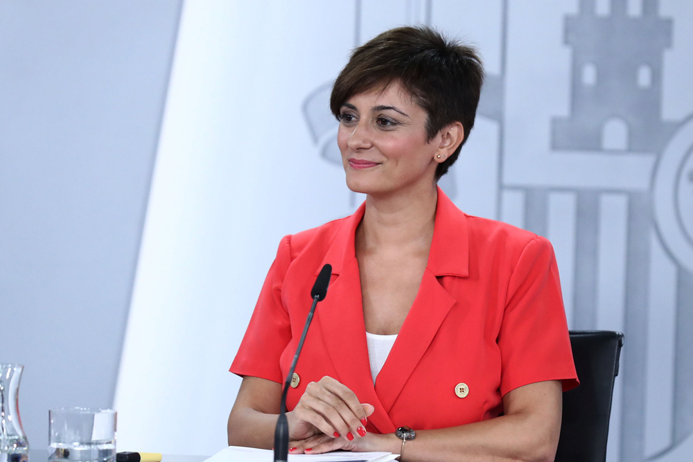 Isabel Rodríguez, ministra Portavoz y de Política Territorial.