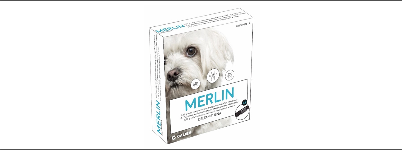 Merlin 0,77g de 48 cm es un collar antiparasitario inodoro y sin efectos sistémicos para perros pequeños y medianos.