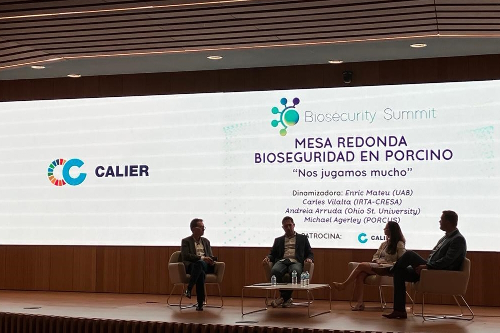 Imagen de la mesa redonda del Biosecurity Summit patrocinada por Calier.