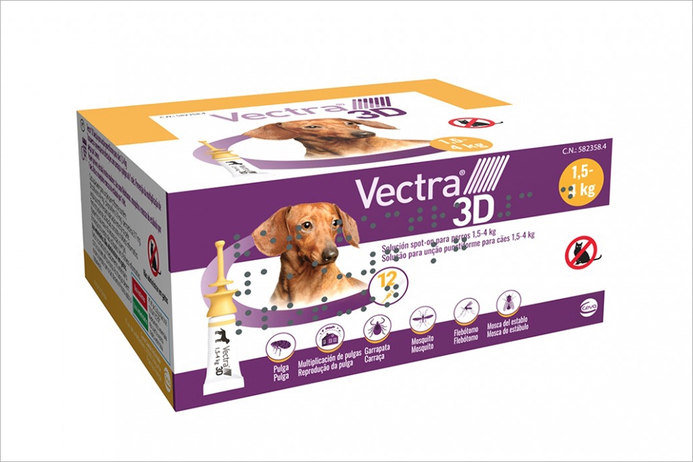 Vectra 3D de Ceva ofrece protección duradera de hasta 4 semanas frente al flebótomo transmisor de la leishmaniosis.