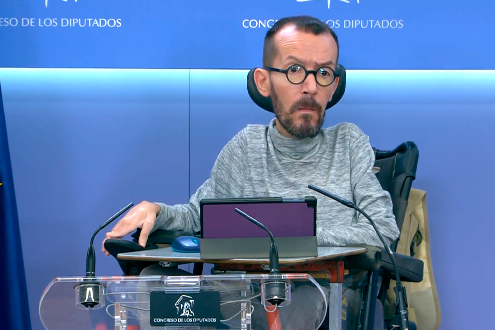Pablo Echenique, portavoz de Unidas Podemos en el Congreso de los Diputados.