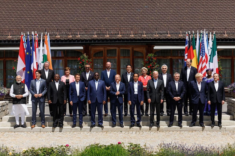 Foto de familia de la reunión del G7.