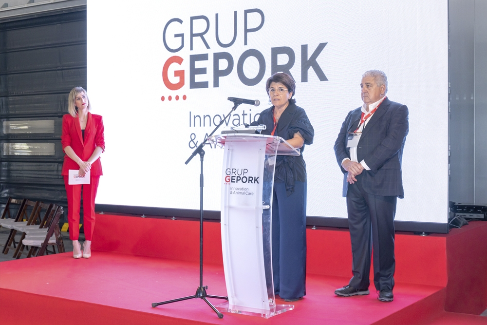 Gemma Vivet, directora general del Grup Gepork, durante la inauguración del nuevo centro logístico.