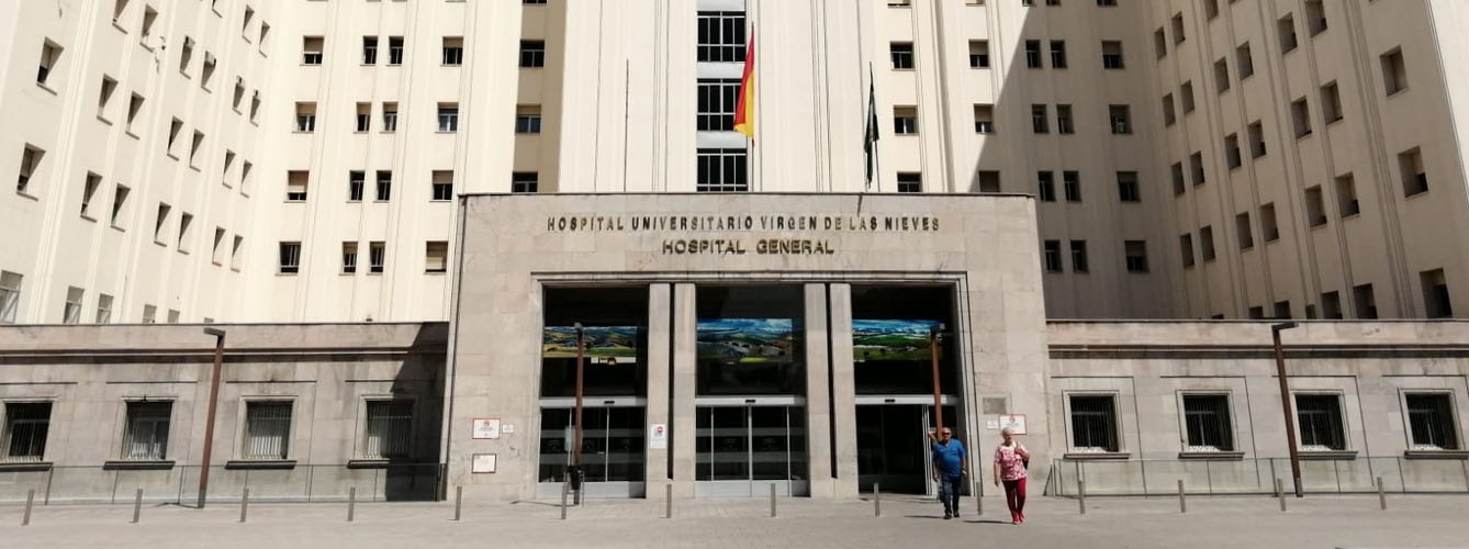 Fachada del Hospital Universitario Virgen de las Nieves, Laboratorio de Referencia de Virus de Andalucía.
