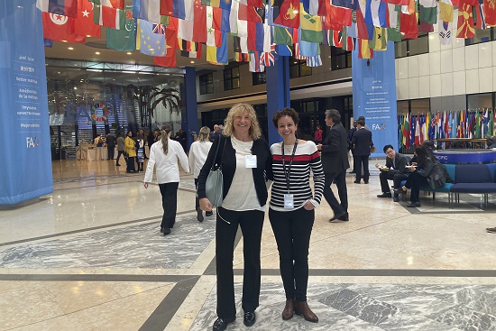 Marisa Arias y Carmina Gallardo fueron las representantes del CISA INIA-CSIC en la reunión de la FAO.