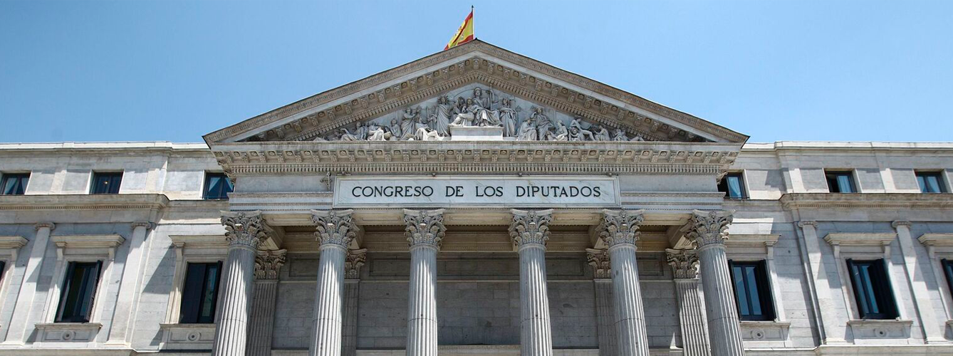 Imagen de la fachada del Congreso de los Diputados.