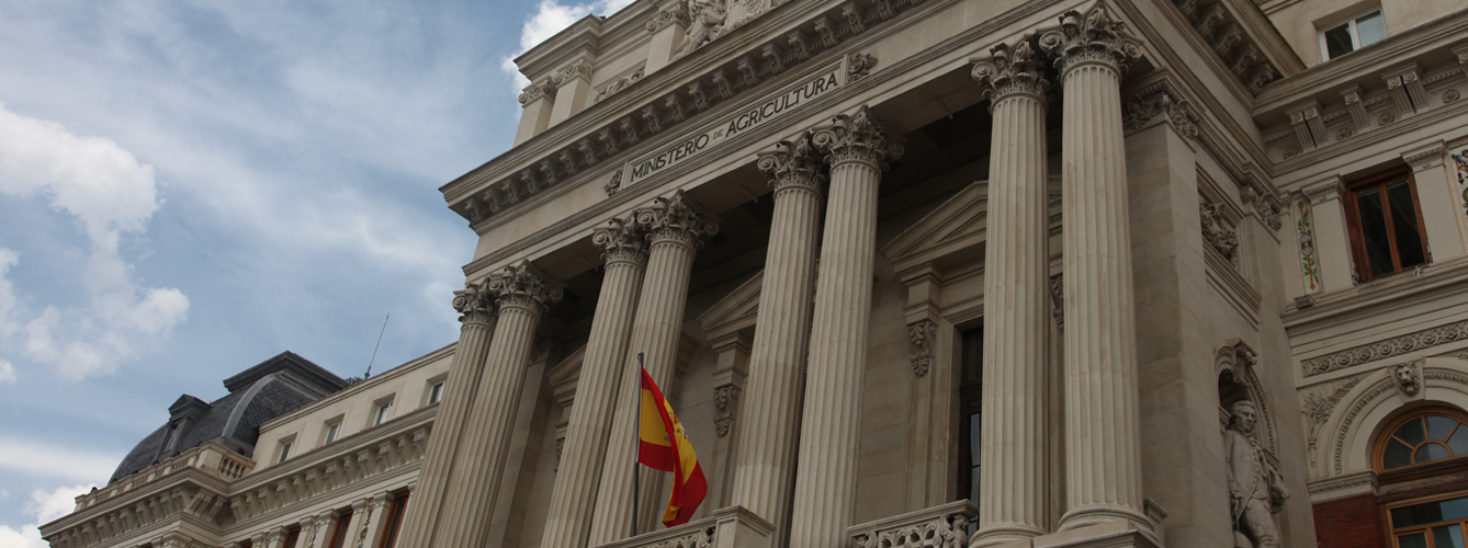 Fachada del Ministerio de Agricultura, Pesca y Alimentación.