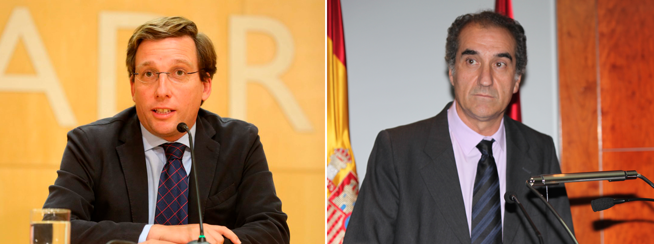 José Luis Martínez-Almeida, alcalde de Madrid, y Manuel Lázaro, veterinario clínico y miembro de la Junta de Gobierno de Colvema.