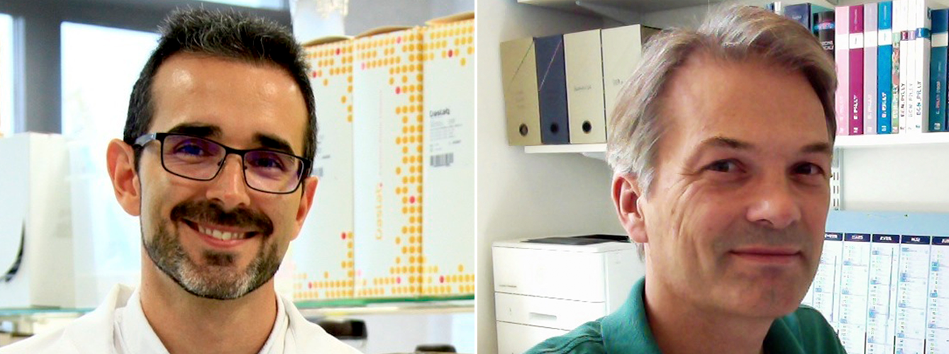 Juan José Quereda, investigador de la Universidad CEU Cardenal Herrera de Valencia y Marc Lecuit del Instituto Pasteur de París.