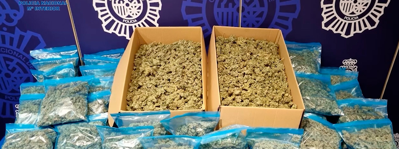 La Policía Nacional ha detenido a un hombre que ocultaba droga en sacos de comida para animales.
