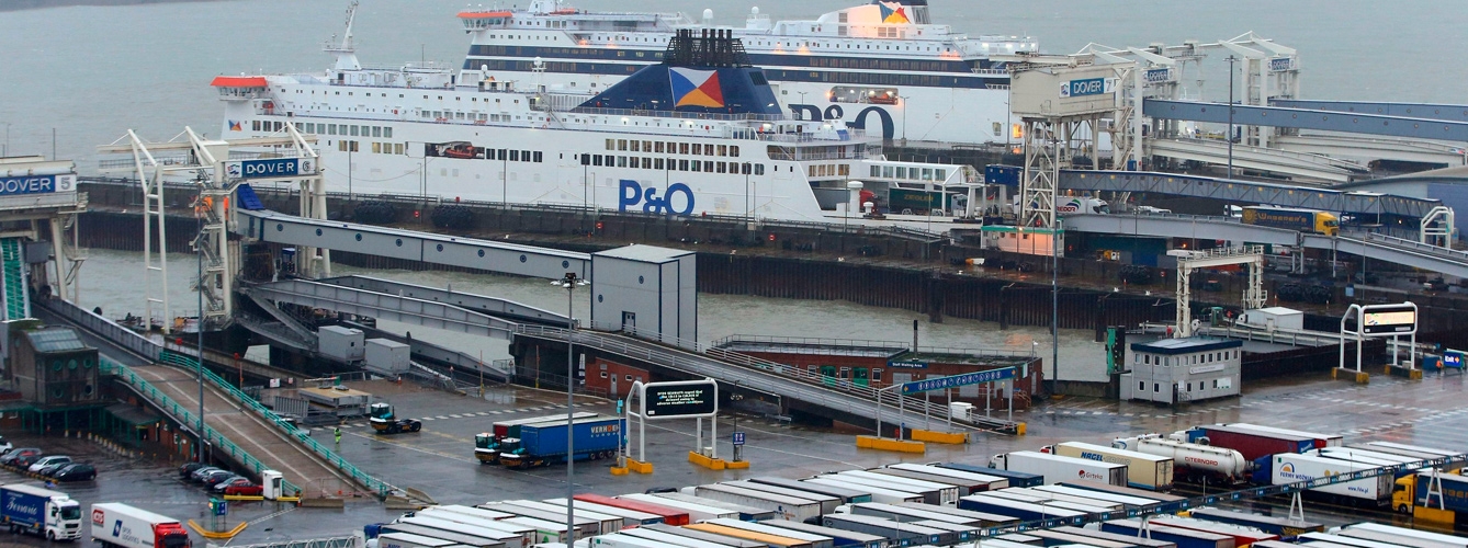 Imagen del Puerto de Dover, uno de los principales puntos de importación y exportación de Gran Bretaña.