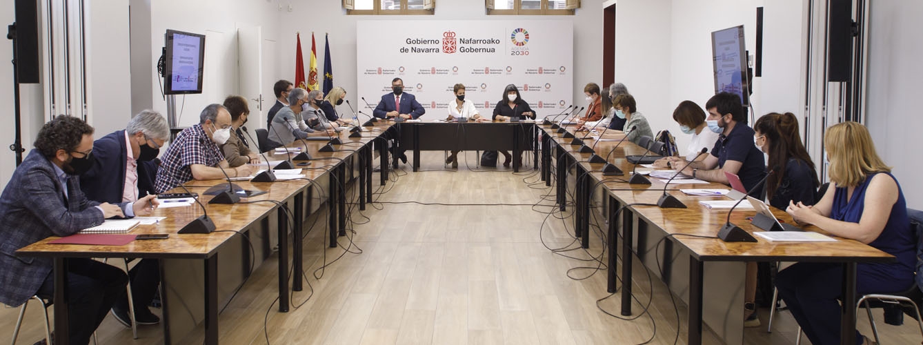 Imagen de una reunión del Gobierno de Navarra.