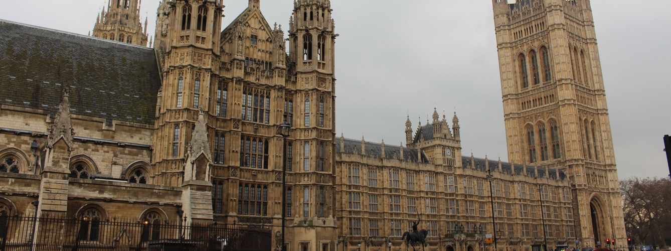 Exterior del Palacio de Westminster.