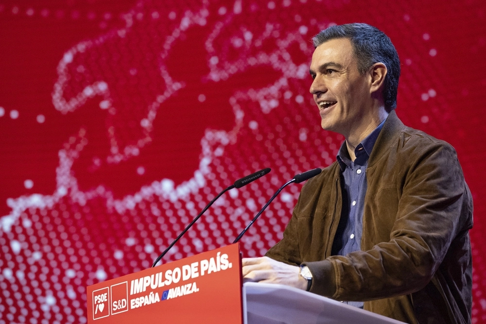 El presidente del Gobierno, Pedro Sánchez, durante un acto del PSOE.