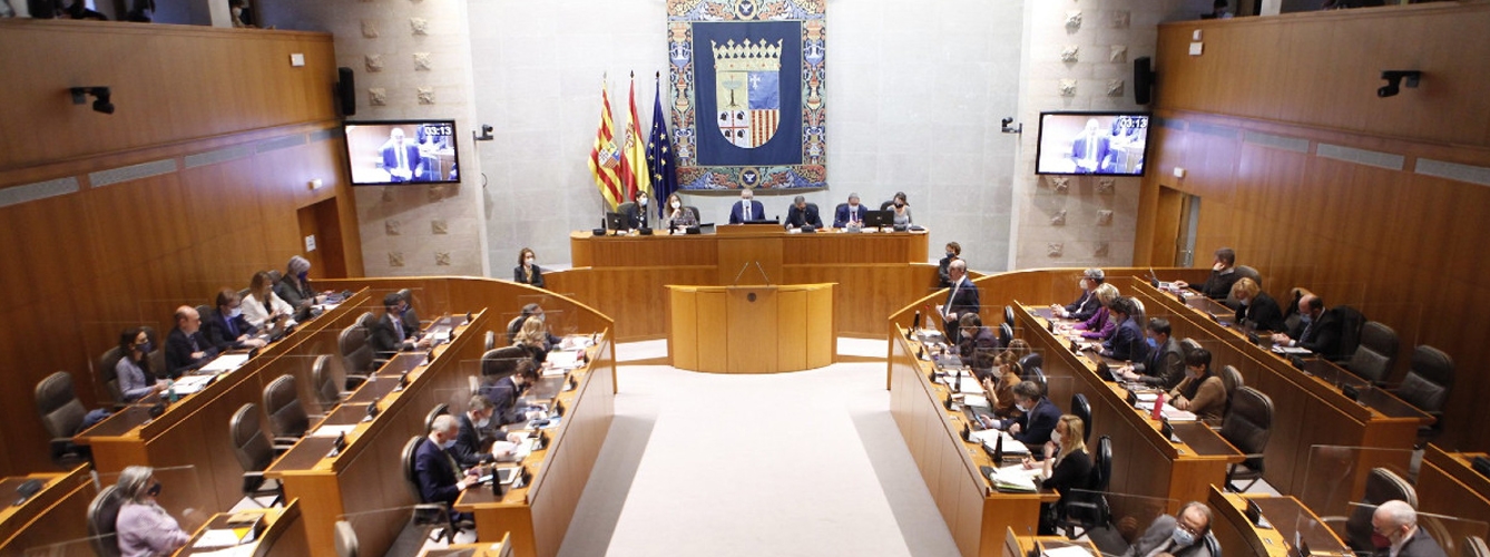 Imagen de un pleno de las Cortes de Aragón.