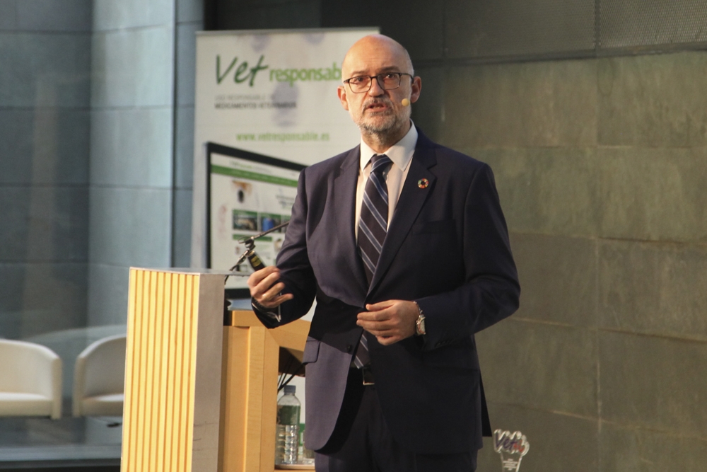 Santiago de Andrés, presidente de la Fundación Vet+i, durante la celebración de la anterior conferencia anual.