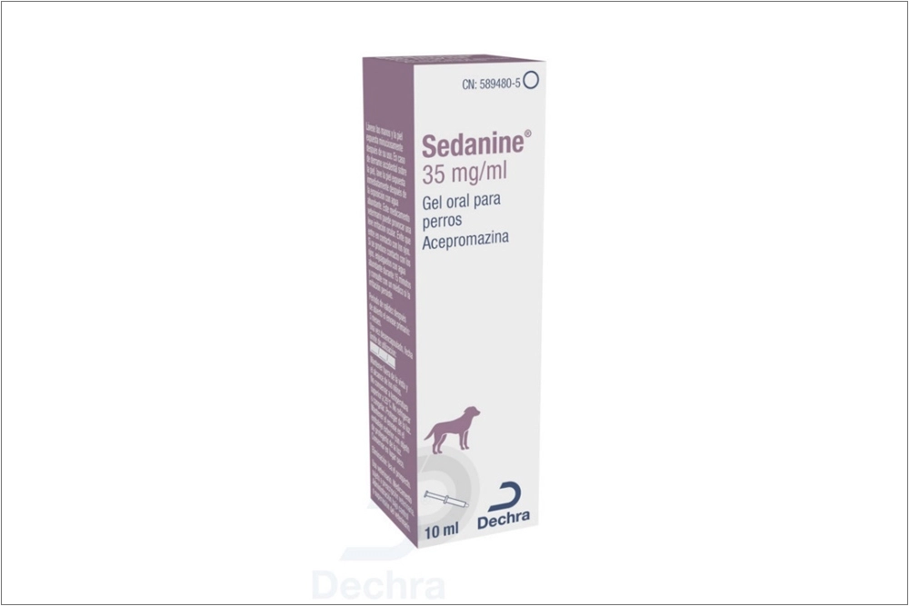 Sedanine de Dechra es un gel oral a base de maleato de acepromazina para perros.