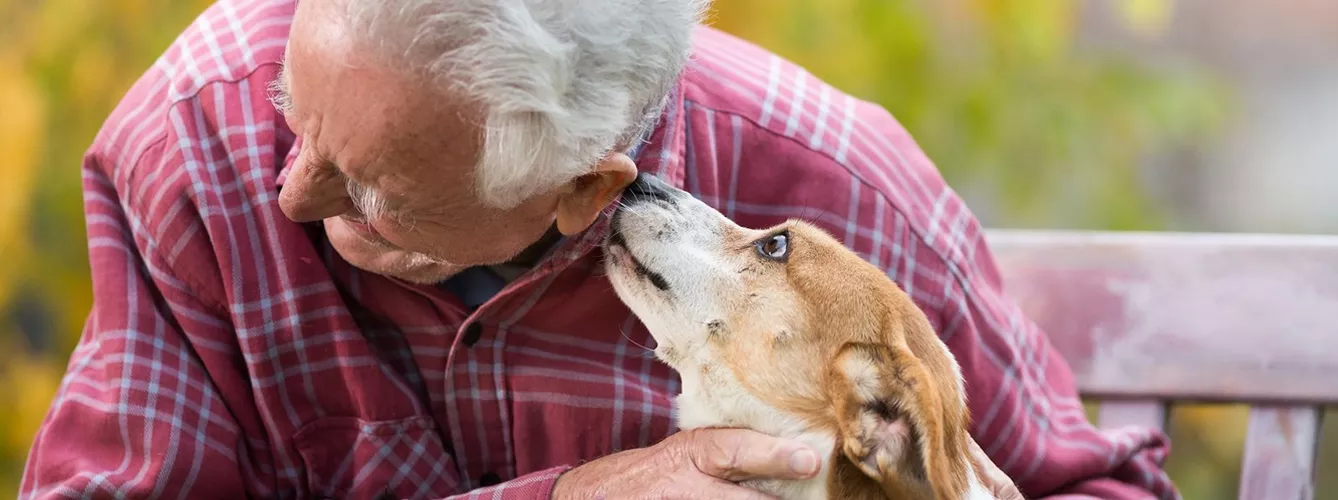 La interacción con animales de compañía reporta beneficios a las personas mayores.