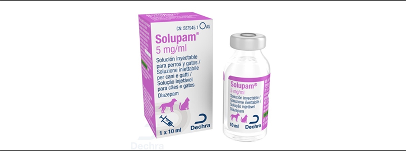 Dechra ha anunciado el lanzamiento de Solupam, una solución inyectable de diazepam.