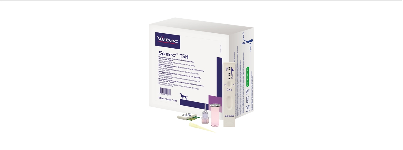 Speed TSH es un test complementario a Speed T4, ambos de la gama Speed Biomarkers de Virbac.