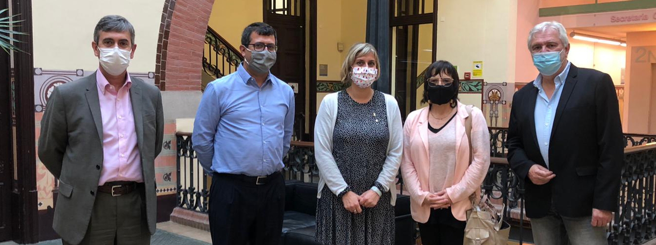 De izda a dcha, Xavier Llebaria, Ricard Parés, Alba Vergés, Cori Escoda y Ramón Cedó.